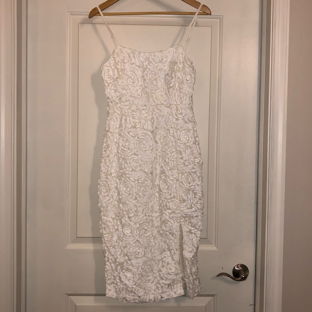 Lulus Floral white midi dress